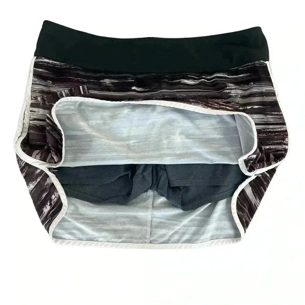 Athleta Skort Active Tennis Golf Black & Burgundy Size 12